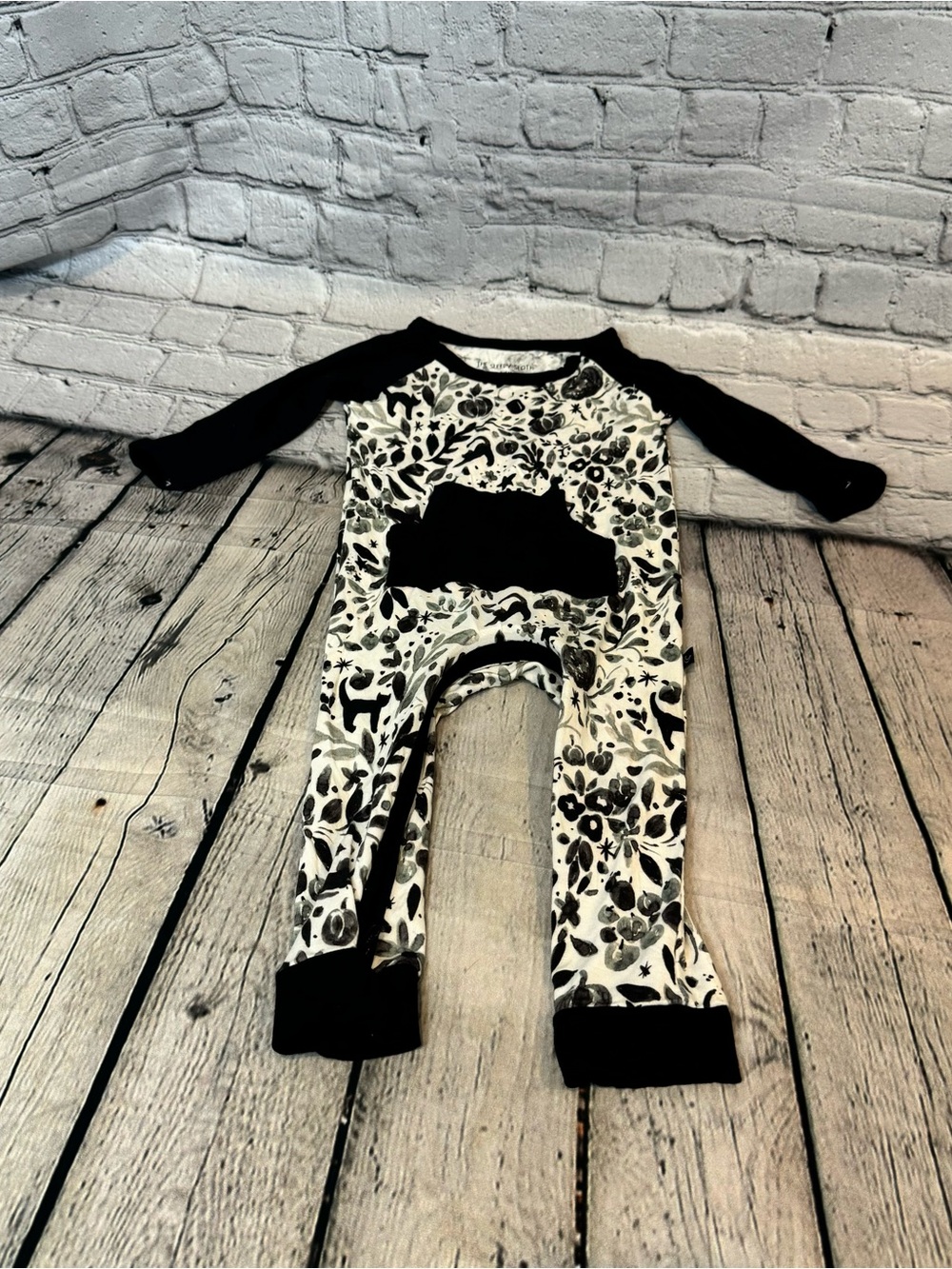 The Sleepy Sloth Halloween Bamboo Crescent Zippie Romper